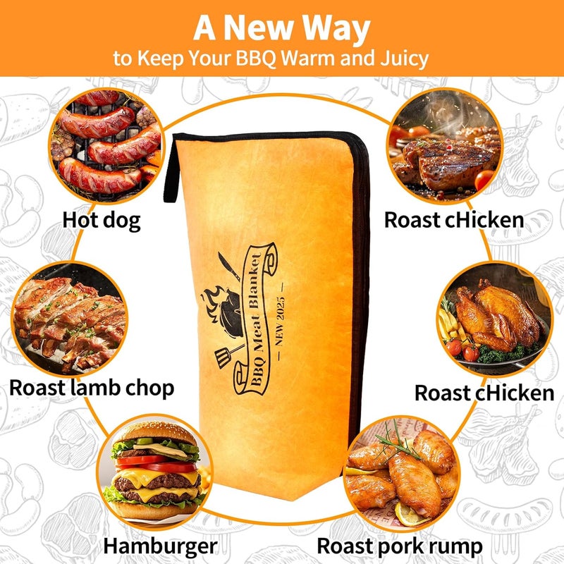 Gecool BBQ Blanket for Resting Meat – Insulated Smoker Grilling Bag for Juicy Flavorful Meats | Ideal for Brisket, Ribs, Pork & More | Durable, Easy to Clean & Portable（25in） - Image 2